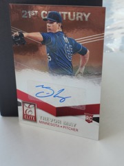 2015 Panini Elite Signatures 21st Century Trevor May #28 Rookie Auto RC