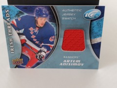 2009-10 Upper Deck Ice Fresh Threads Artem Anisimov #FT-AA Jersey Rangers