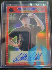 2021 Leaf Pro Set Metal 1989 Base Auto Red Matt Mikulski #PA-MM6 Auto