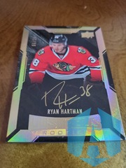 2015-16 UD BLACK RYAN HARTMAN AUTO LUSTROUS ROOKIE 06/26 BLACKHAWKS