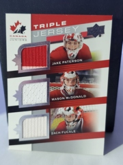 2014 UD Team Canada Juniors Paterson, McDonald, Fucale Triple Jersey #TCT-PMF