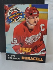 1995-96 Pinnacle Duracell Powercheck Steve Yzerman #DC15 of DC22 Red Wings