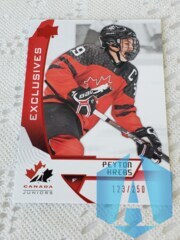 2019 Upper Deck Team Canada Juniors Exclusives 123/250 Peyton Krebs #73