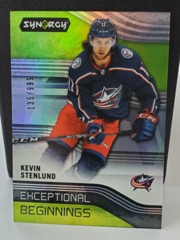2019-20 Upper Deck Synergy Exceptional Beginnings #EB-20 Kevin Stenlund RC 135/999 Blue Jackets