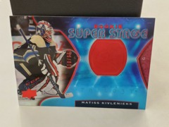 2020-21 UD Trilogy #RSS-8 Matiss Kivlenieks Rookie Super Stage Red 010/999 Blue Jackets