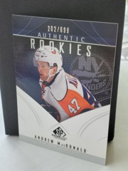 2009-10 SP Game Used Edition Authentic Rookies 202/699 Andrew MacDonald #186 Islanders
