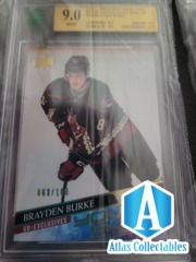 2020-21 UD Young Guns Exclusives 499 Brayden Burke /100 - MNT 9.0 GRADED