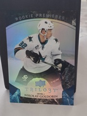 2015-16 Trilogy Rookie Premieres Level 1 Blue Foil #127 Nikolay Goldobin 248/399