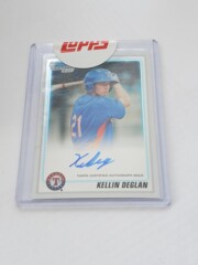 2010 1st Bowman Chrome Draft AUTO Kellin Deglan #BDPP66 Texas Rangers
