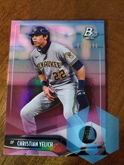 2021 Bowman Platinum Batting Moment Pink #95 Christian Yelich 021/199