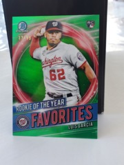 2021 Bowman Chrome Rookie of the Year Favorites Luis Garcia #RRY-LG Green 32/99 Washington