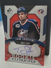 2008-09 SP Game Used Rookie Exclusives #RE-TS Tom Sestito 093/100 Auto