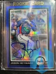 2010 Bowman Chrome Jason Heyward RC Auto Blue Refractor SP /250