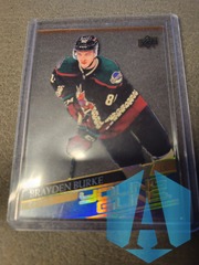 2020-21 UD SP Authentic Brayden Burke Young Guns Clear Cut Acetate Coyotes