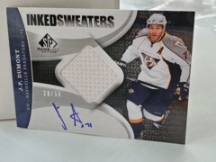 2009-10 SP Game Used Inked Sweaters J.P. Dumont #IS-JD Auto Jersey 28/50