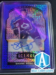 SHANE BOWERS 2020-21 UD Allure Rookie Blue Line Auto #/35