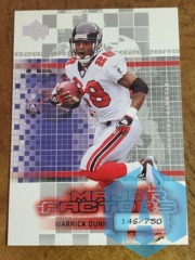 2003 Upper Deck Finite Warrick Dunn #124 Major Factors 146/750