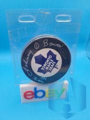 Toronto Maple Leafs Puck - Johnny Bauer Auto Signed HoF