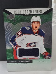 2017-18 Trilogy Rookie Premieres Level 1 Green Foil Jersey #79 Pierre-Luc Dubois 255/399 RC
