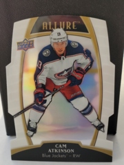2019-20 Upper Deck Allure Cam Atkinson #18 White Rainbow Die Cut Blue Jackets