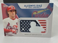 2017 Topps #IDML-AD Aledmys Diaz Independence Day MLB Silhouetted Batter Logo Patch