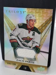 2016-17 Upper Deck Trilogy Rainbow Green #39 Zach Parise Jersey 090/299 Wild