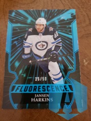 2020-21 Upper Deck Fluorescence Blue 35/50 Jansen Harkins #F-4 Rookie