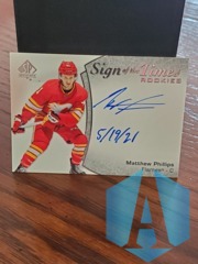 2021-22 Sign Of The Times Rookies Matthew Phillips #SOTTR-MP Auto Dated