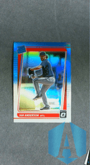 2021 Donruss Optic Rated Carolina Blue and White Prizm Ian Anderson Rookie #47