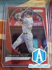 2020 Panini Prizm #131 Christian Yelich RED MOJO 140/149