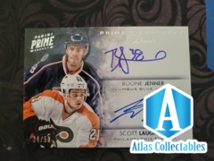 2013-14 Panini Prime Signatures Dual /50 Boone Jenner Scott Laughton Rookie
