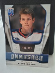 2009-10 Upper Deck Be a Player Unmasked 481/499 Steve Mason #GU29 Blue Jackets