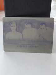 2007 Leaf ITG Superlative Black Plate 1/1 #VST-03 Vintage Super Team Jackson, Conacher,Bailey 31-32 Toronto