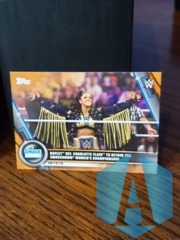 2020 Topps WWE Women's Division Wrestling #83 Bayley Def. Charlotte Flair Orange 14/50