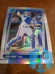 2021 Donruss Optic Rated Rookie Silver Prizm Sam Huff Texas Rangers #44