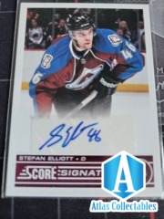 2013-14 Panini Score Signatures Stefan Elliott  Autograph Signature