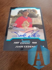 2004 Bowman Chrome First Year Auto Juan Cedeno #339 Rookie
