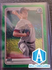 Tim Cate 2020 Bowman Chrome GREEN Refractor /99 Nationals