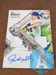 2022 PANINI DIAMOND KINGS JON HEASLEY #DMS-JH AUTO Dual Jerseys ROYALS