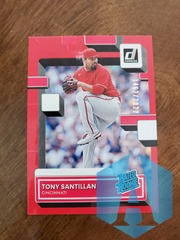 2022 Panini Donruss Tony Santillan #31 Red 1462/2022 Cincinnati Reds ROOKIE