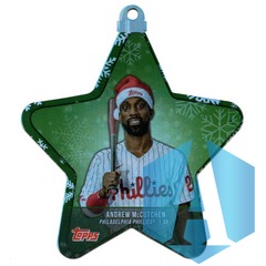 2021 Topps Holiday Star Ornament Die-Cut Andrew McCutchen #WHO-AM Phillies