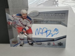 2008-09 Upper Deck Ice Glacial Graphs Nigel Dawes #GG-ND Auto Clear Cut Rangers