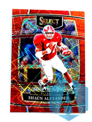 2022 Panini Select Draft Picks Red Lazer Prizm #74 Shaun Alexander Alabama