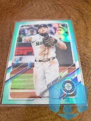 2021 Topps Chrome - Kyle Seager #113 Aqua waveRefractor Mariners SP 104/199