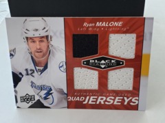 2010-11 UD Black Diamond Quad Jerseys Ryan Malone #QJ-MA