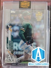 Jesus Luzardo Rookie 2021 Topps Archives Auto Signature 26/32 Oakland Athletics