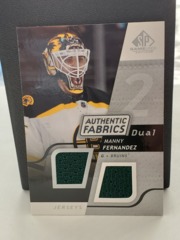 2008-09 SP Game Used Edition Authentic Fabrics Dual Jerseys Manny Fernandez #AF-MN Bruins