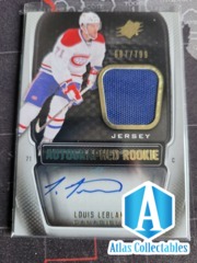 2011/12 Upper Deck SPX Rookie Patch Auto Louis LeBlanc