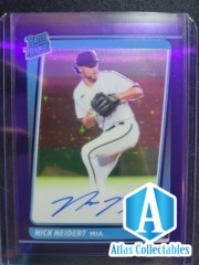 2021 Donruss Optic Nick Neidert RRS-NN Rated Rookie Blue Star Auto SP /99