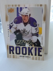 2008-09 Upper Deck MVP Gold Script 002/100 Brian Boyle #353 Rookie RC